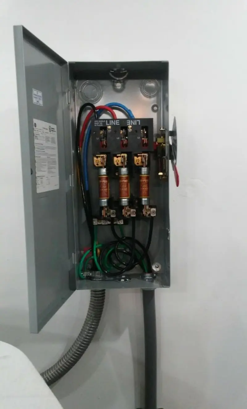 Three-phase disconnect switch installed for Electrical Wiring & Rewiring in Malta